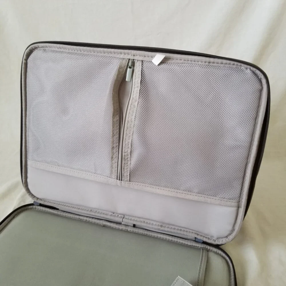 NEW! Faux Leather Laptop Computer Carrying Case w/Plush Pocket & Velcro Strap